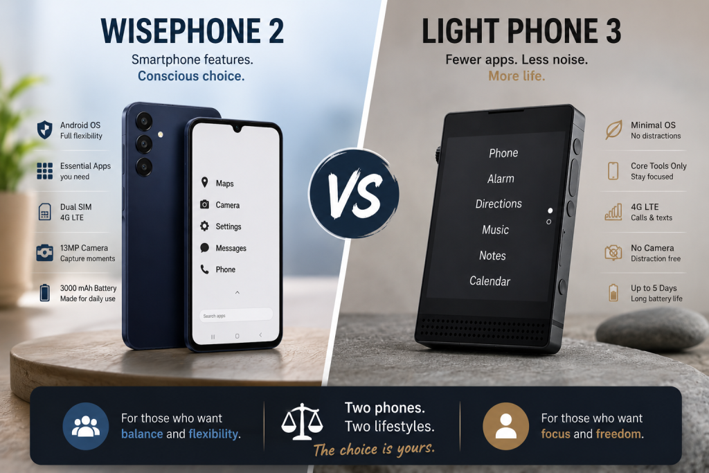 Wisephone 2 vs Light Phone 3 2026